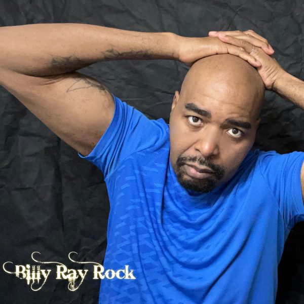 Billy Ray Rock 2024 blue shirt hands on head